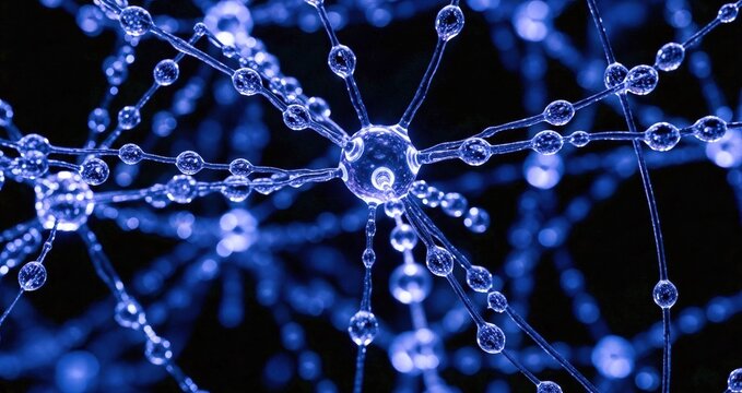 An image of a neural network composed of glass molecules/ガラス分子で構成された神経ネットワークのイメージ