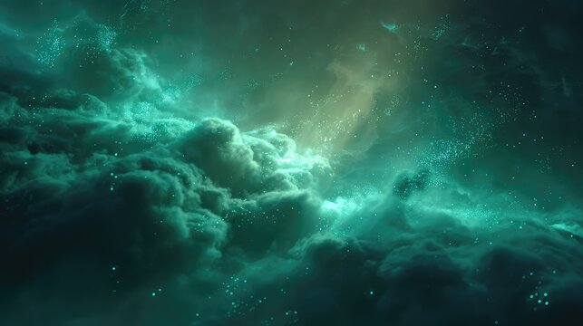 Cosmic nebula forming new stars in deep space