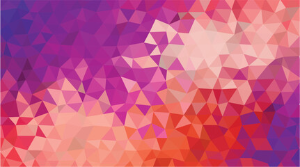 Abstract Low Poly Fire Gradient Background - Vibrant Red, Pink, and Purple Texture