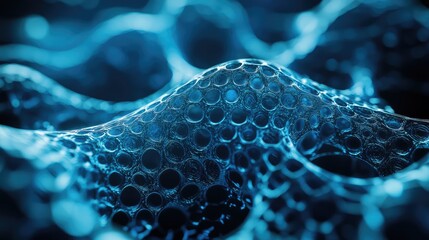 Abstract blue network structure representing technology and science