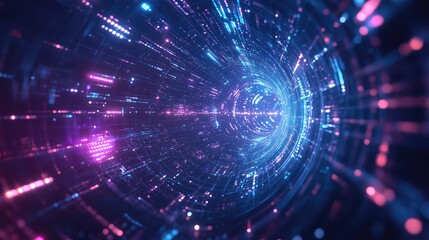 Digital tunnel transmitting data and network information through cyberspace