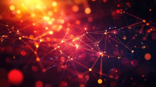 Digital network connecting data points in abstract space