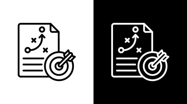 Objective With Icon Set Design