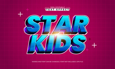 star kids editable galaxy text effect with stars and nebula glow
