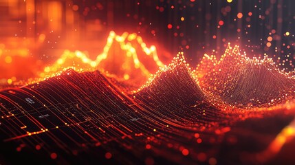 Abstract data visualization illustrating big data analytics and global financial markets