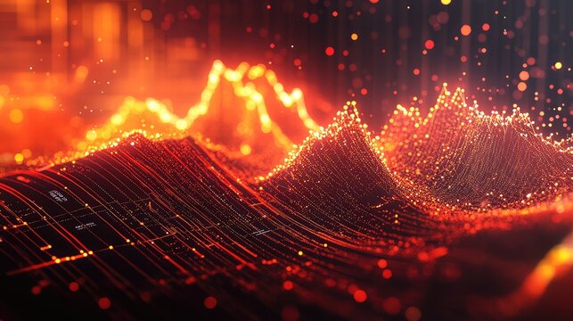 Abstract data visualization illustrating big data analytics and global financial markets