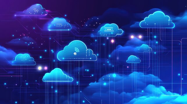 Cloud computing data network connection over digital sky
