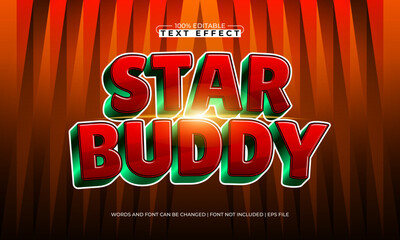star buddy editable galaxy text effect with stars and nebula glow