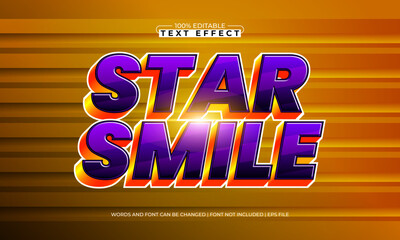 star smile editable galaxy text effect with stars and nebula glow