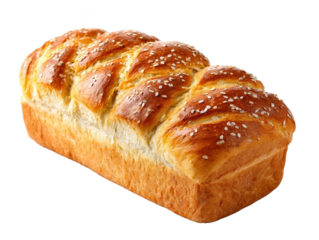 Freshly baked golden loaf of bread.