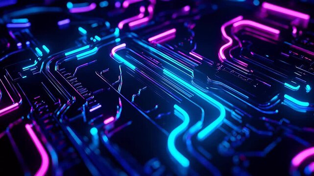 Neon circuit patterns