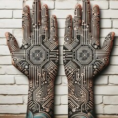 Bold patterns Circuit board tattoos on walls