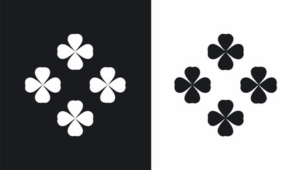 Charming four leaf clover pattern, bring luck and Irish joy with this scalable design element for St Patrick