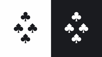 Classic playing card suits stylish arrangement for casino night branding or game design projects