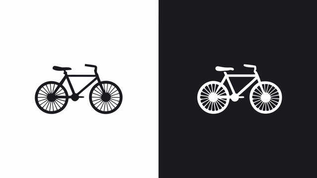 Sleek bicycle icon in modern monochrome, a classic bike for urban lifestyle projects and cycling events