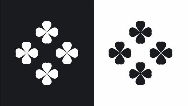 Charming four leaf clover pattern, bring luck and Irish joy with this scalable design element for St Patrick