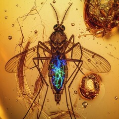 Fossilized Amber with Prehistoric Insect DNA Traces Highresoluti