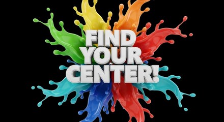 Find your inner peace and colorful inspiration with this vibrant splash of creativity, perfect for motivational messages and artistic backgrounds for your brand