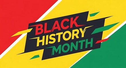 Celebrate black history month with this vibrant design featuring the panafrican colors of red, yellow, and green, symbolizing unity and heritage