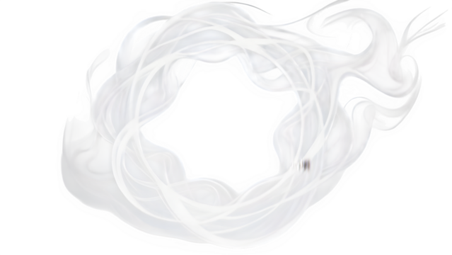 Abstract white energy swirl, isolated on transparent background - Powered by Adobe
