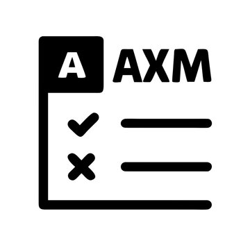 Exam result icon showing pass and fail isolated on
