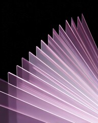 Abstract Semi Transparent Lilac Rectangular Panels on Black Background with Stars