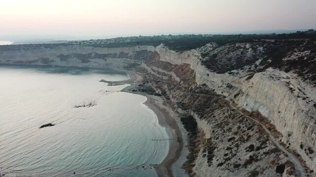 Aerial view of Kourion beach. Limassol. Republic of Cyprus.