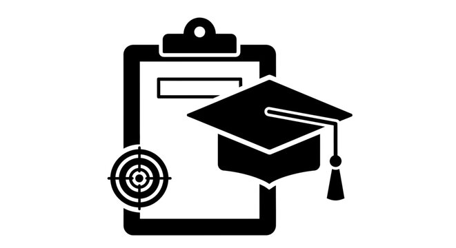 Achievement goals education academic success target clipboard - Powered by Adobe