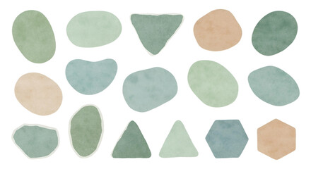 Abstract watercolor shapes vector design elements for graphic design