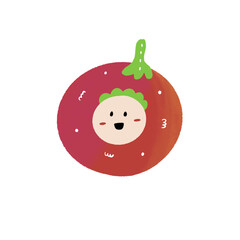 Fresh and unicue red tomato Illustration 