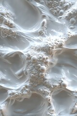 Abstract White Creamy Texture with Spherical Accents High Resolution Detailed Background