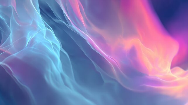 Abstract glowing fluid smoke waves floating background
