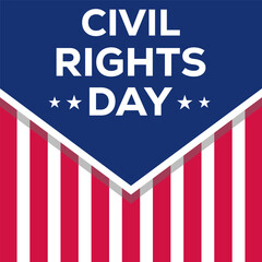 civil rights day illustration in flat style design