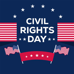 illustration for celebrating civil rights day in flat style