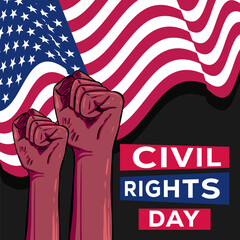 illustration for civil rights day in flat style design