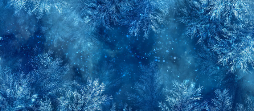 christmas theme blue banner concept background