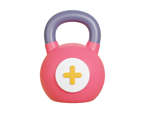 Various essential gym equipment pieces arranged for strength training and fitness workout scenes isolated on white background