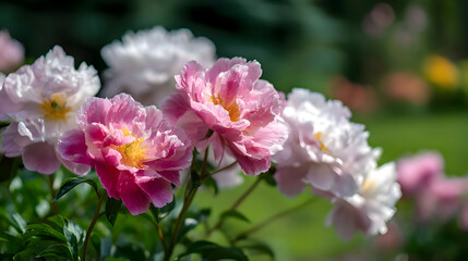 Obraz premium pink flowers in the garden