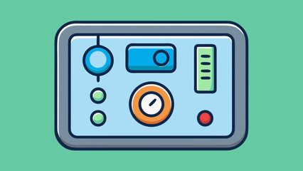 A Cartoon Oxygen Control Panel Displaying Various Readings