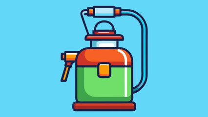 A Colorful Disinfection Sprayer in a Flat Illustration