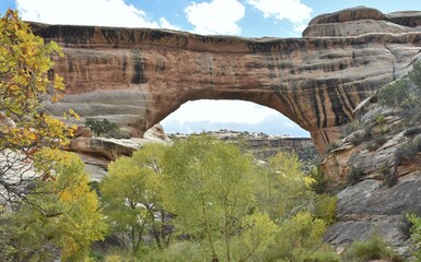 Kachina Arch, a natural stone arch found in Natural Bridges National Monument in Utah, part of the Colorado River watershed. 