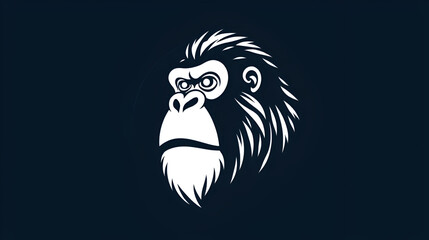Filled Line GORILLA design vector icon