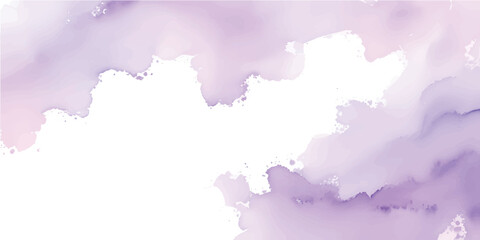 Obraz premium Pastel Lavender Watercolor Background with Smooth Floral Blending, Purple Brush Strokes and Light Botanical Texture for Feminine Branding, Cards and Invitations