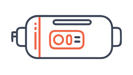 Oxygen Concentrator Icon Depicting Medical Equipment for Breathing Aid