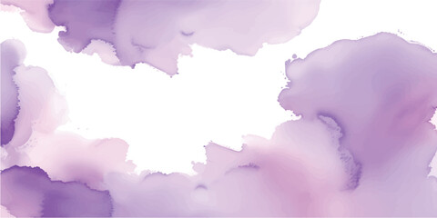 Soft Spring Watercolor Lavender Landscape with Hand-Painted Purple Florals and Calm Blooming Meadow Illustration for Romantic Invitations, Cards and Elegant Floral Design Projects