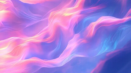 Obraz premium Flowing pastel light waves creating abstract background