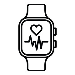Smartwatch with Heart Rate Monitor and Health Tracking Features Displayed