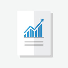 business graph with arrow