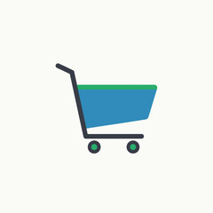 shopping cart with a map