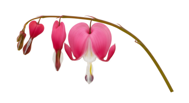 Bleeding Heart Flowers on a Stem.